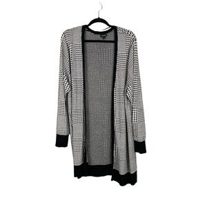 Torrid Black & White Houndstooth Open Front Cardigan – Size 2